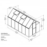 Palram multiline 6x12 polykarbonátový skleník