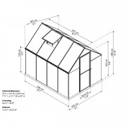 Palram multiline 6x8 polykarbonátový skleník