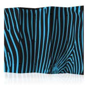 Paraván Zebra pattern (turquoise) Dekorhome