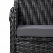 Záhradný bistro set 3 ks čierna / sivá Dekorhome