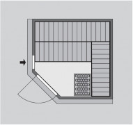 Interiérová fínska sauna 196 x 196 cm Dekorhome