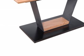 Rozkladací jedálenský stôl URBANO dub zlatý / čierna