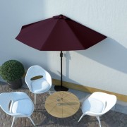 Polkruhový slnečník 270x135 cm Dekorhome
