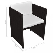 Záhradné bistro set polyratan 3 ks Dekorhome