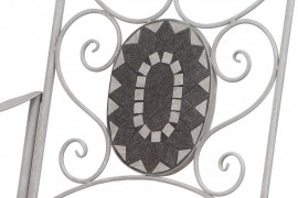 Záhradná lavica s mozaikou JF22 kov / keramika