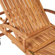 Záhradné ležadlo polohovacie D9044 teak Dekorhome