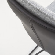 Jedálenská stolička K326 svetlosivá / čierna