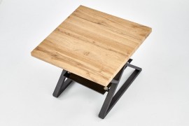 Konferenčný stolík XENA 60x60 cm čierna / dub prírodný