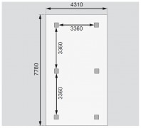 Drevený prístrešok / carport 431 x 778 cm Dekorhome