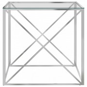 Konferenčný stolík sklo / oceľ Dekorhome