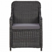 Záhradný bistro set 3 ks čierna / sivá Dekorhome