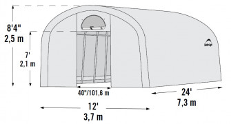 Fóliovník 3,7x7,3 m PE Dekorhome