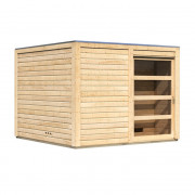 Vonkajšia fínska sauna s predsieňou 276 x 276 cm Dekorhome