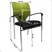 Konferenčná stolička UMUT sieťovina / plast / kov