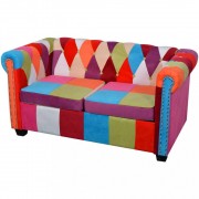 Chesterfield sedacia súprava 3+2 patchwork Dekorhome