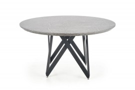 Jedálenský stôl GUSTIMO mramor / čierna