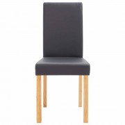 Jedálenská stolička 4 ks umelá koža / drevo Dekorhome