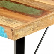 Barový stôl masívne drevo / oceľ Dekorhome