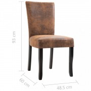 Jedálenská stolička 2 ks umelá koža Dekorhome