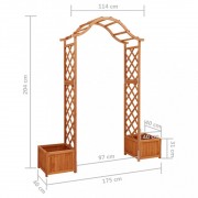 Záhradná pergola s hrantíkmi jedľa Dekorhome