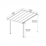 Palram Sierra 3000 antracit 3 x 3 hliníková (montovaná) pergola