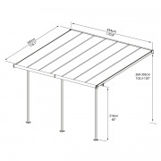 Palram Sierra 4200 šedá 3 x 4,25 hliníková (montovaná) pergola