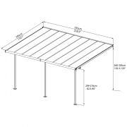 Palram Sierra 5400 bílá 3 x 5,46 hliníková (montovaná) pergola