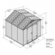 Palram Skylight 8x8 šedý záhradný domček