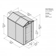 Palram Skylight 4x6 hnedý záhradný domček