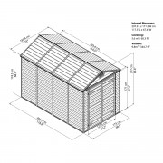 Palram Skylight 6x10 hnedý záhradný domček