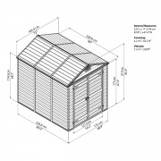 Palram Skylight 6x8 hnedý záhradný domček