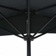 Polkruhový slnečník 270x135 cm Dekorhome