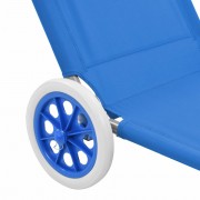 Skladacie lehátko so strieškou a kolieskami Dekorhome