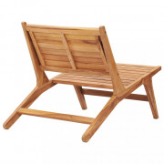 Záhradná stolička s podnožkou teakové drevo Dekorhome