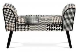 Dizajnová lavica AK-120 PW4 čiernobiela patchwork