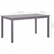 Záhradný stôl sivý Dekorhome