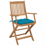 Skladacia záhradná stolička s poduškami 6 ks Dekorhome