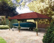 Drevený prístrešok / carport 431 x 778 cm Dekorhome