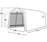 Plachtová garáž Gatria 18m2, 300x610cm