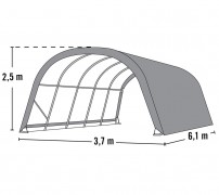 Prístrešok pre kone Hadar 370x610x250cm 22,6m²