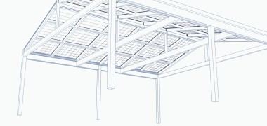 Hliníkový prístrešok na auto SOLAR ENERGO 6x6m s FVE 6,84 kW + batéria 6,2 kW