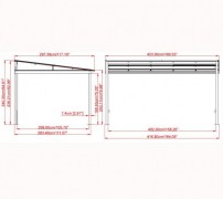 Samonosná pergola Sojag,  296 x 364 cm