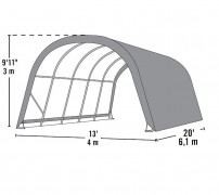 Prístrešok pre kone Hadar XXL 400x610x300cm 24,4m²