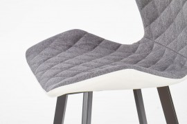 Barová stolička H83 biela / sivá