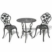 Záhradný bistro set 3 ks liaty hliník Dekorhome