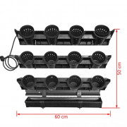 Nástenný záhradný truhlíkový set 12 x 0,25 l Dekorhome