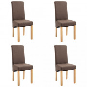 Jedálenská stolička 4 ks látka / drevo Dekorhome