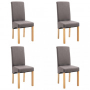 Jedálenská stolička 4 ks látka / drevo Dekorhome