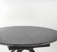 Rozkladací jedálenský stôl VERTIGO čierny mramor