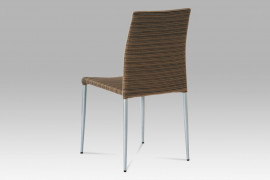 Jedálenská stolička SOF039 hnedá / strieborná